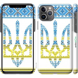 "Coat of arms - yellow-blue vyshyvanka" iPhone 11 Pro case