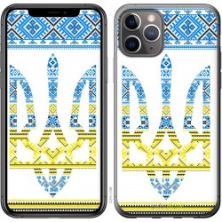 "Coat of arms - yellow-blue vyshyvanka" iPhone 11 Pro case