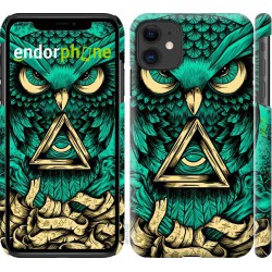 "Owl Art Tattoo" iPhone 11 case