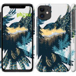"Art eagle on the background of nature" iPhone 11 case