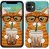 Чохол "Зеленоокий кіт у окулярах" на iPhone 11