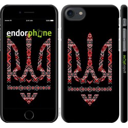 "Coat of arms - vyshyvanka on a black background" iPhone 7 case