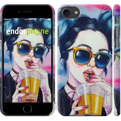"Art girl with glasses" iPhone 7 case